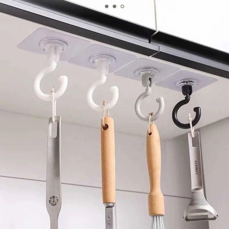 Nilpari Ceiling Hook Mount Brackets Heavy Duty Swivel Hooks 4Pack Black - Image 2