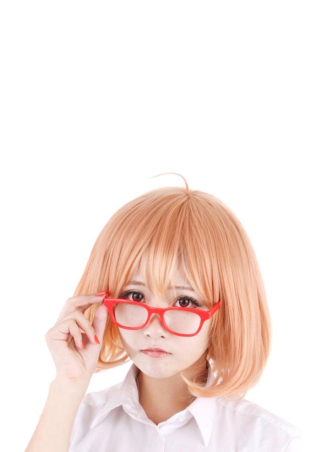 NIBEMINENT Cosplay Short Bob Anime Wig Orange - Image 1