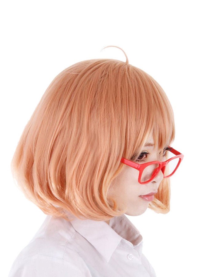 NIBEMINENT Cosplay Short Bob Anime Wig Orange - Image 2