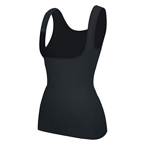 EUYZOU Women's Underbust Shapewear Tank Tops - Seamless Tummy Control Compression Camisole Tops Slimming Tank - Black L - Image 1