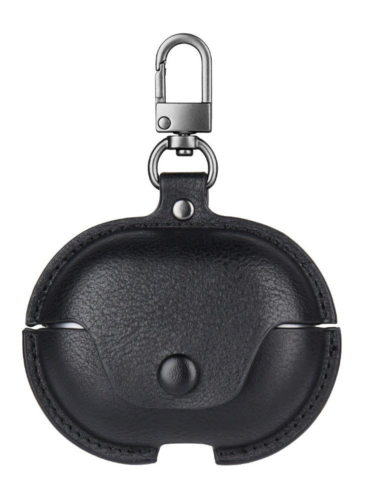 Generic For Huawei Freebuds 4i/5i/6i PU Leather Earphone Case Headset Protector Cover with Keychain Black  - Image 1