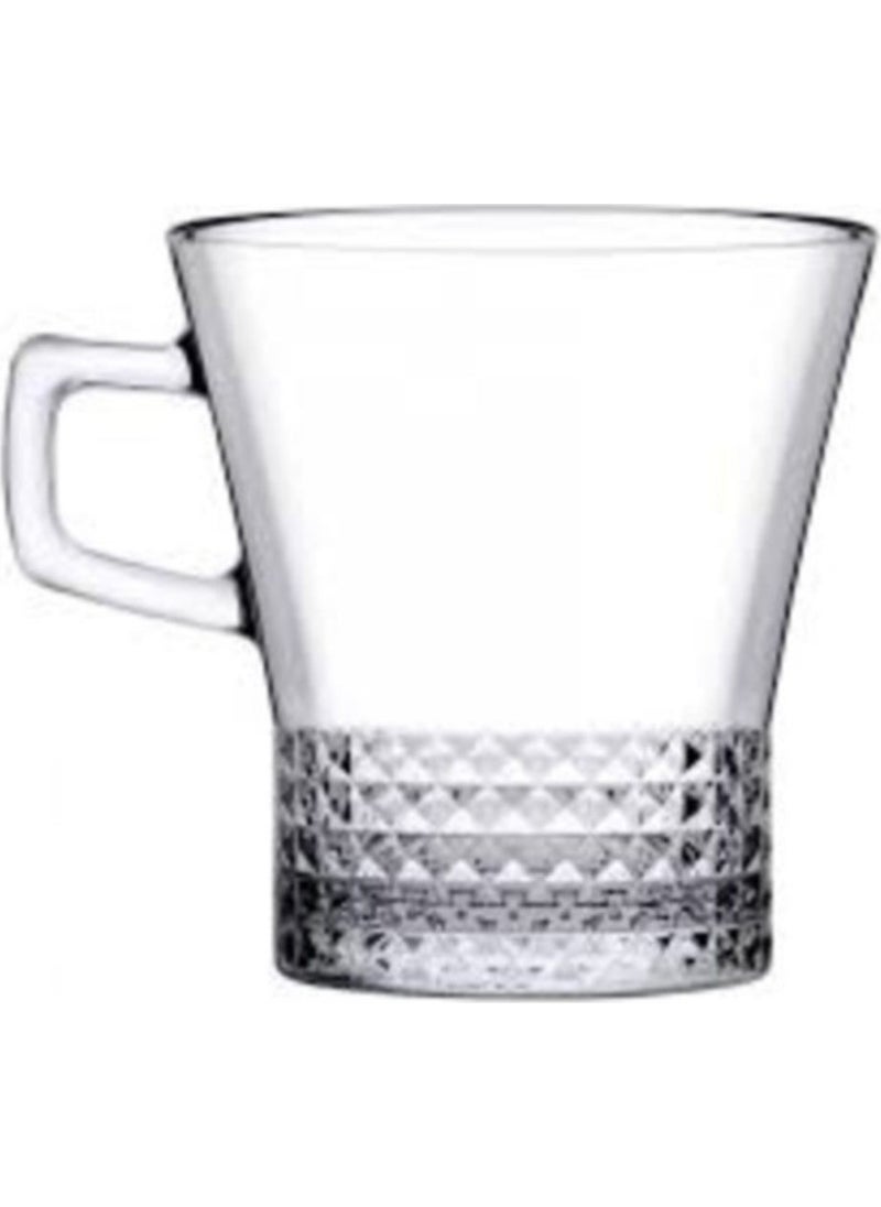 Paşabahçe 55703 Quartz Tea Glass with Handle 250 cc Set of 2  - Image 2
