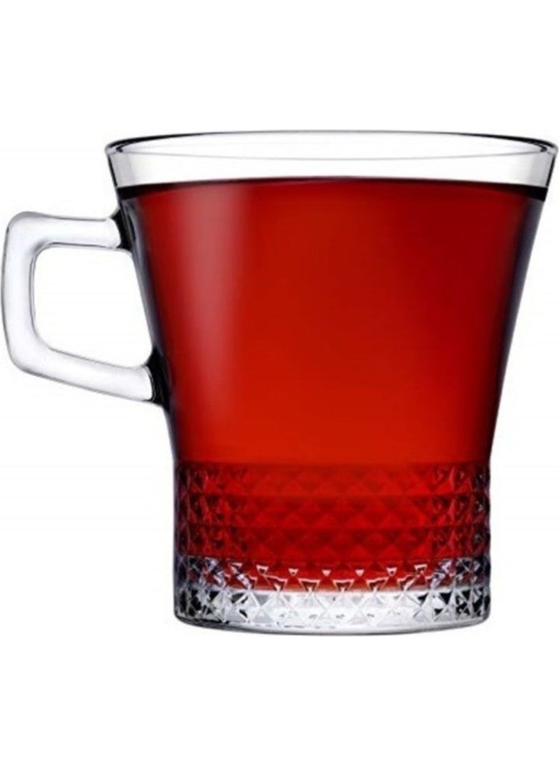 Paşabahçe 55703 Quartz Tea Glass with Handle 250 cc Set of 2  - Image 4