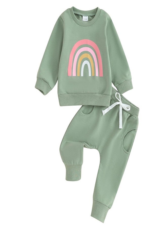 Thorn Tree Baby Girls Boys Clothes Oversize Sweater & Long Pants Infant Toddler Fall Winter Rainbow Outfits - Image 1