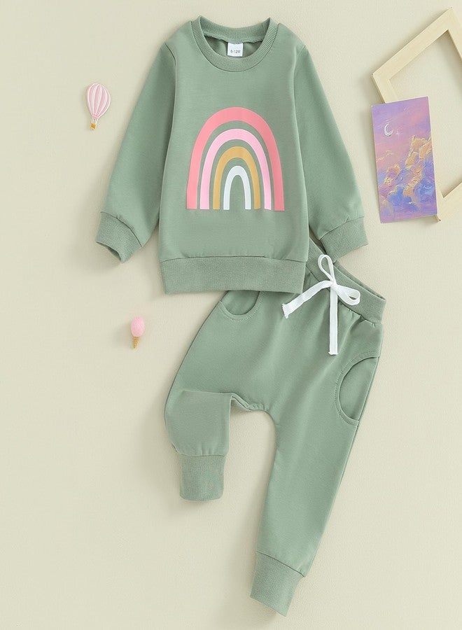 Thorn Tree Baby Girls Boys Clothes Oversize Sweater & Long Pants Infant Toddler Fall Winter Rainbow Outfits - Image 2