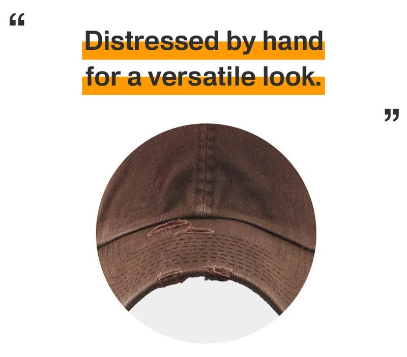 KBETHOS Vintage Washed Distressed Cotton Dad Hat Baseball Cap Adjustable Polo Trucker Unisex Style Headwear (Vintage) Brown Adjustable - Image 5