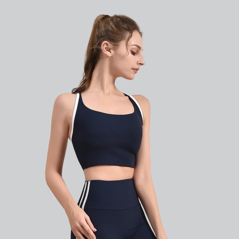 Naked Yoga Suit Bra Adjustable Thin Shoulder Strap Fitness American Girl One Cup Quick-Drying Breathable Sports Vest - Image 2
