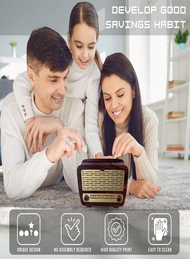 CRYA Wooden Money Saving Box for Adult 100000, Small Amount Become Big Saving Wooden Piggy Bank 100000, 1 Lakh Money Saving Box for Kids, Reusable Cash Wood Piggy Bank for Adults with Numbers - Image 3