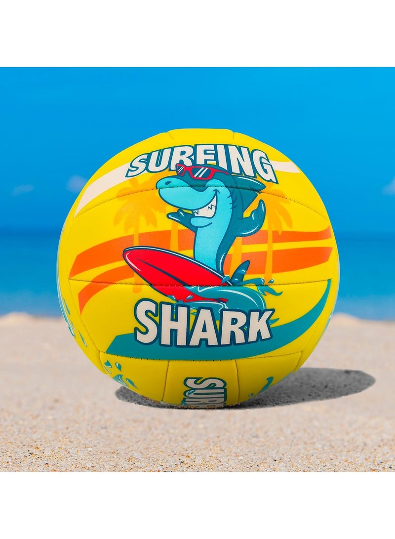 Mondo PVC Beach Volleyball Surfing Shark | Beach Ball | Inflatable Ball | Beach and Water Toys | Summer Toys | Perfect gift for Kids and Toddlers - Image 3