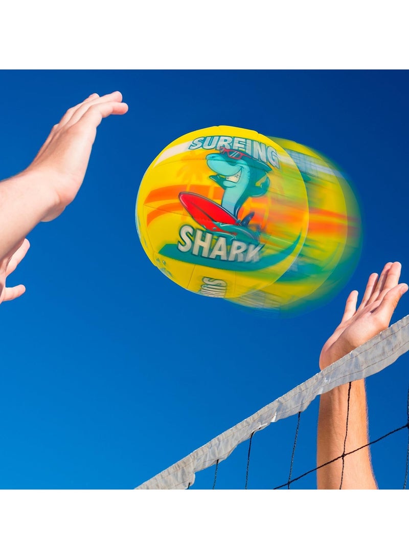 Mondo PVC Beach Volleyball Surfing Shark | Beach Ball | Inflatable Ball | Beach and Water Toys | Summer Toys | Perfect gift for Kids and Toddlers - Image 4