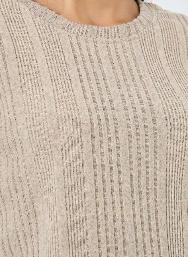 Styli Melange Brushed Ribbed Top and Pyjama Set - Image 3