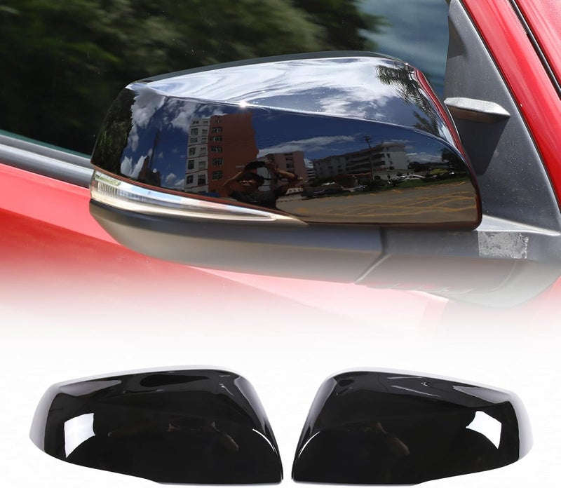 CHEAYAR Door Rear View Mirror Cover Cap for Toyota Tacoma 2015-2022 - ABS Side Mirror Cover Trim (Piano Black) - Image 1