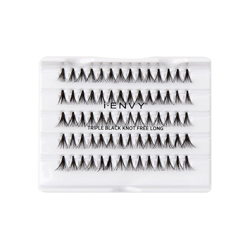 i.Envy iENVY by KISS Triple Black Knot Free Individual Lash (Long) 3 Pack, 3 Times More Volume - Image 2