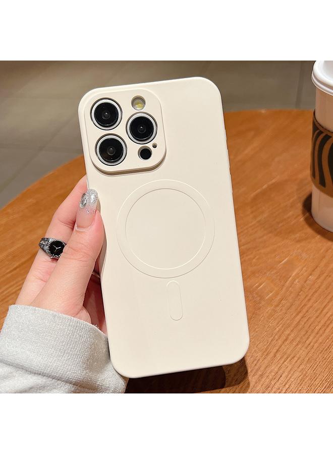 اس-توب جراب لهاتف iPhone 12 Pro بلون سادة من السيليكون السائل MagSafe جراب هاتف مغناطيسي - Image 1