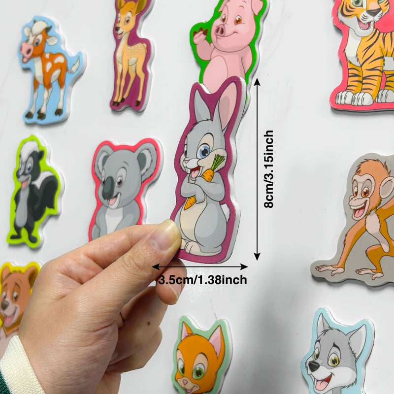 20 Large Animal Magnetic Stickers 1 38x3 15 Inches Durable Pvc Full Back Magnetic Unique Animal Designs For Dishwasher Decor Fridge Home Interaction - Image 2