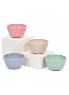 Eha Eha EarthFriendly Set of 4 Dip Bowls for Kitchen 175 ml Made with Bamboo Fibers Rice Husk Microwave Safe Bowl Set for Hot Cold Serving Bowls Multicolor  - Image 1