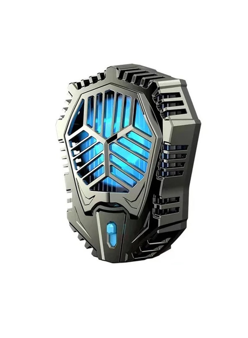 Mobile Phone Dual Gears Adjustable Semiconductor Radiator for PUBG Aim Shooting Game Cooler for iPhone Samsung Other Android Phones AL07 Cooling Fan Black - Image 1