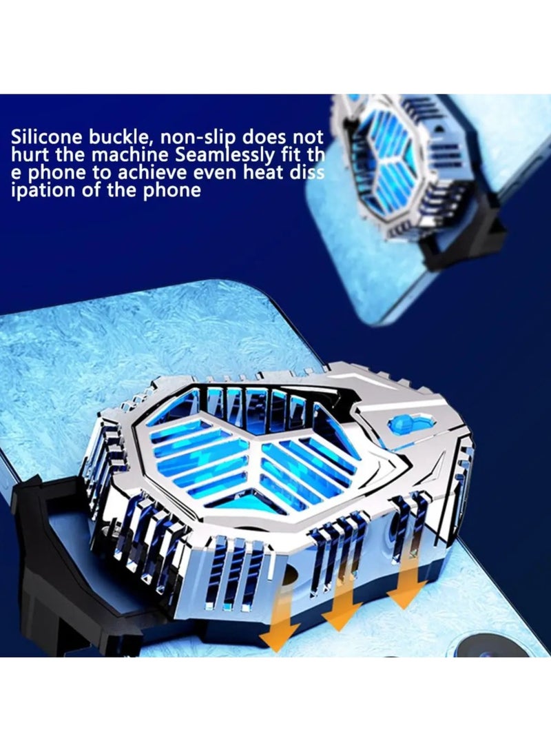 Mobile Phone Dual Gears Adjustable Semiconductor Radiator for PUBG Aim Shooting Game Cooler for iPhone Samsung Other Android Phones AL07 Cooling Fan Black - Image 3