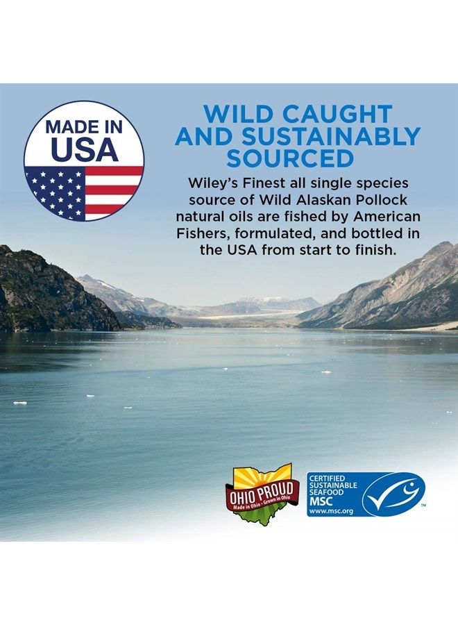 Wiley's Finest Wild Alaskan Fish Oil Peak EPA - Triple Strength Peak EPA and DHA - 1000mg Omega-3s, SQF-Certified - 60 Softgels (60 Servings) - Image 5