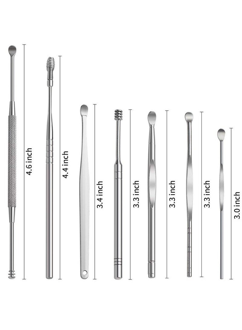 Y&D Earwax Cleaner Tool Set, Ear Curette Cleansing, Pick Removal Tool, Spiral Stainless Steel Picks Kit, Wax Removal, Picks,  - Image 3