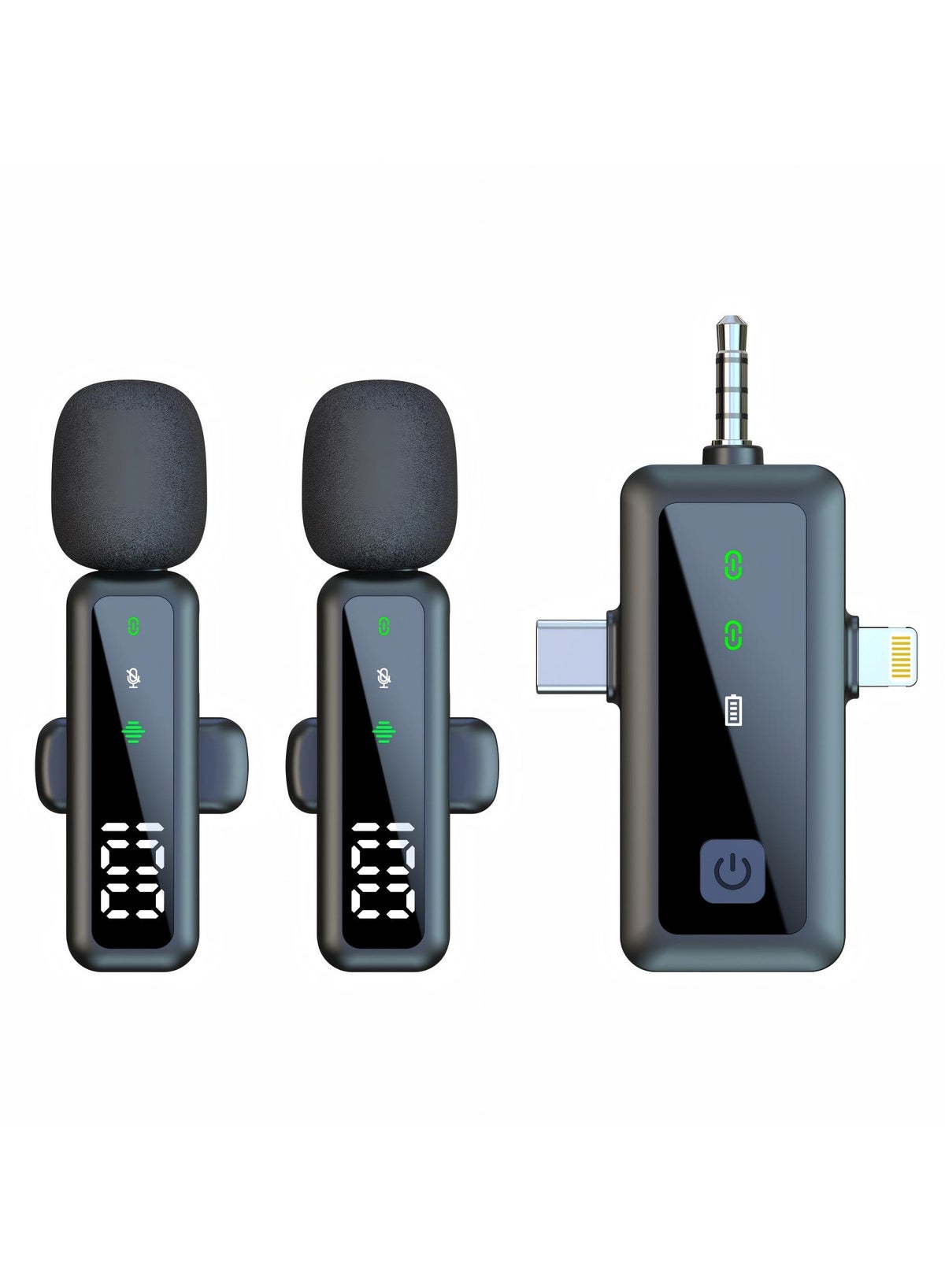 coombe Coombe 3 IN1 Wireless Lavalier Microphone With Led Display bluetooth Z537FBB885D2D18CC06D1Z