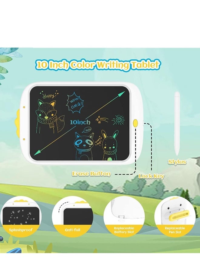 Generic LCD Writing Tablet for Kids Colorful 10 Inch, Learning Educational Toddler Toys Gift for 3 4 5 6 7 Year Old Girls Boys, Electronic Drawing Doodle Pad Board (White)  - Image 2