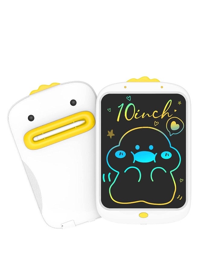 Generic LCD Writing Tablet for Kids Colorful 10 Inch, Learning Educational Toddler Toys Gift for 3 4 5 6 7 Year Old Girls Boys, Electronic Drawing Doodle Pad Board (White)  - Image 1