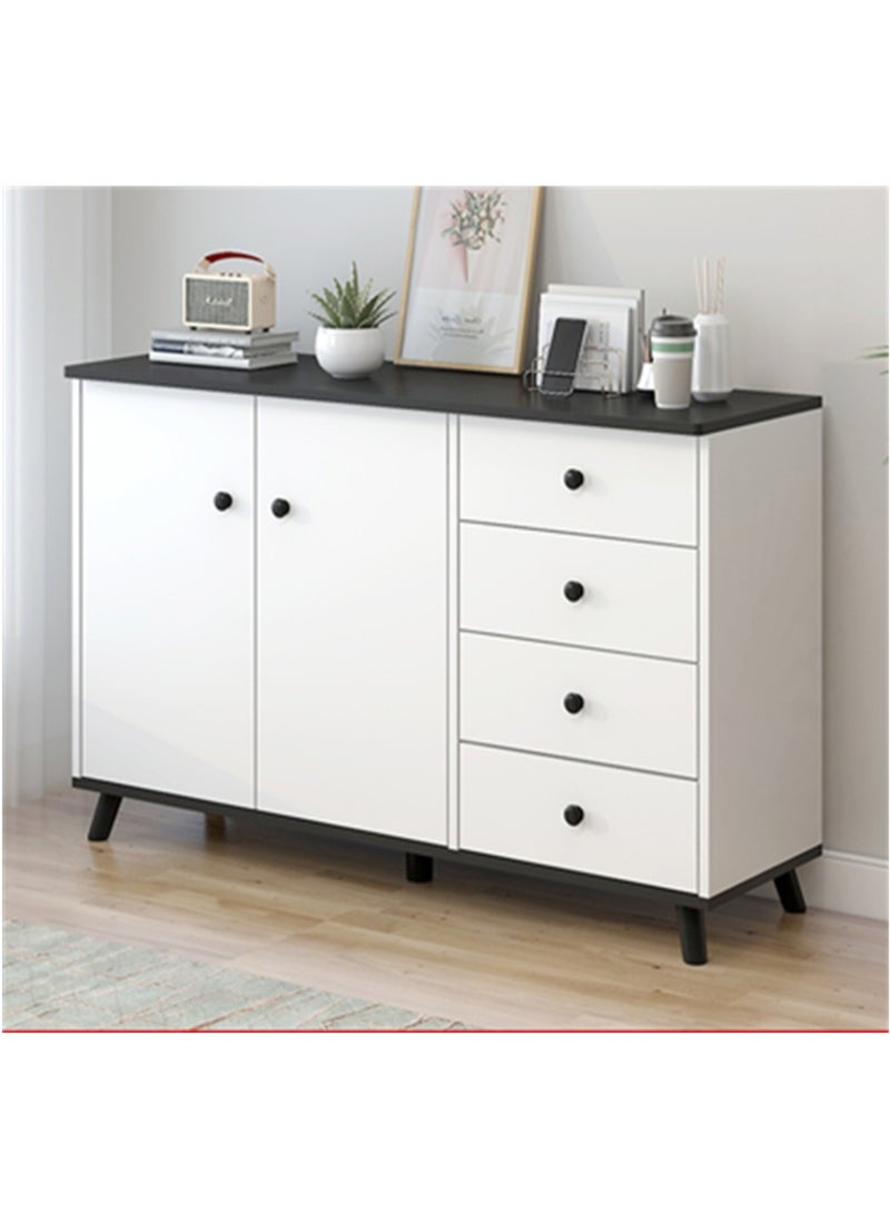 CityRiya-Long Storage Cabinet, Buffet Sideboard Cabinet, Coffee Bar Cabinet with Drawer, Large Cupboard, Coffee Corner with Storage, Entryway Console Table, Accent Table for Home Kitchen, White100*32*78cm - Image 1