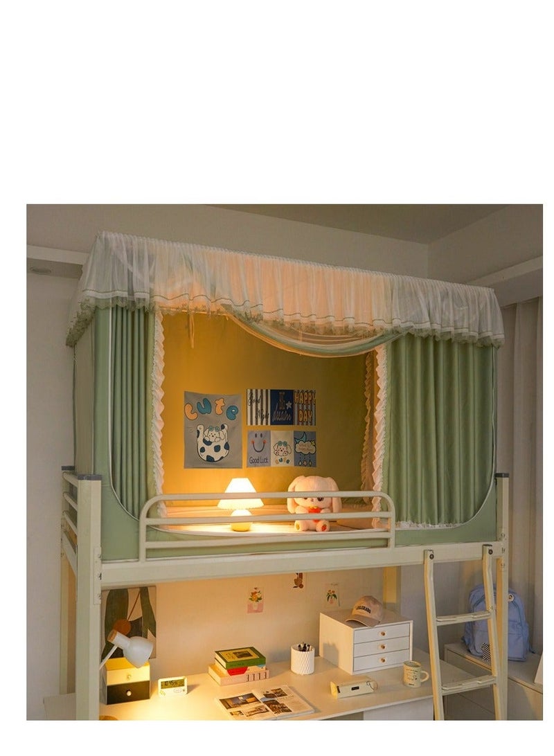 Thickening type Bed Canopy Tents Curtain Blackout Curtain Single Bed Tent Curtain Student Shading Cloth Bed Canopy Mosquito Net Student Sleep Privacy Protection - Image 5