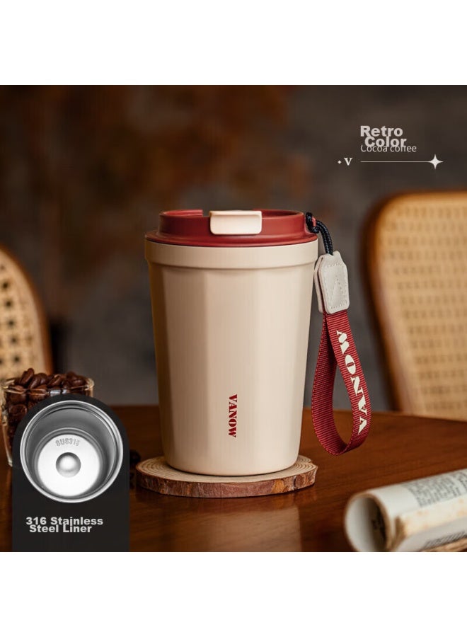 Vanow British Coffee Mug, Insulated Cup, Stylish 316 Stainless Steel Portable Large Capacity Water Bottle For Women - Image 1