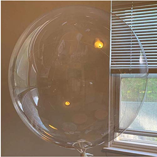 Efay Clear Balloons, Pre Stretched 20" Clear Balloons Transparent 15Pcs Big BoBo Bubble Balloons for Indoor Outdoor Christmas New Year Party Decoration - Image 1