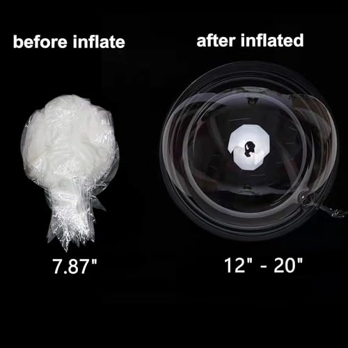 Efay Clear Balloons, Pre Stretched 20" Clear Balloons Transparent 15Pcs Big BoBo Bubble Balloons for Indoor Outdoor Christmas New Year Party Decoration - Image 3