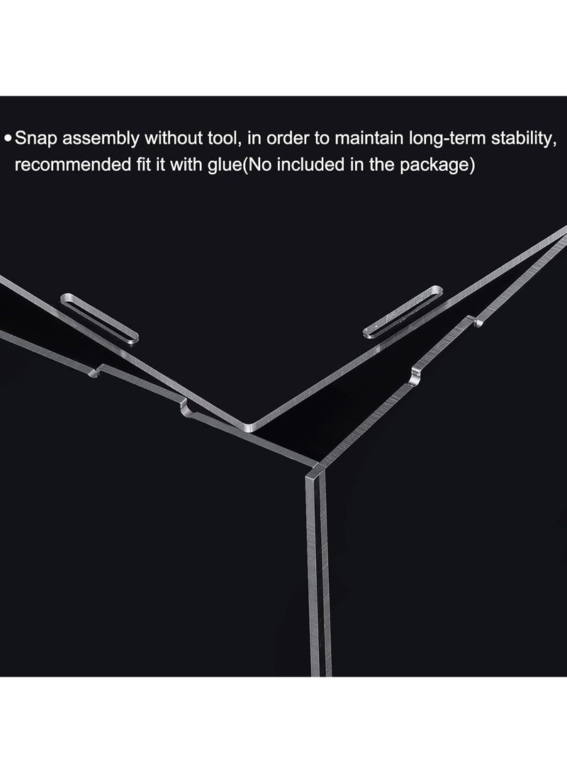 تي بي جي بي علبة عرض أكريليك صندوق بلاستيكي شفاف قابل للتجميع مقاوم للغبار 14x8.3x8 بوصة للأغراض القابلة للجمع - Image 2