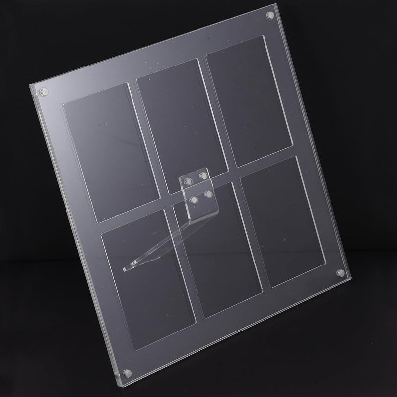 Acrylic 3 Inch 6-grid Photo Frame Desktop Picture Display Stand for Instant Camera Photos, 22cm X 22cm Multi-grid Picture Frame Tabletop Decor - Image 4