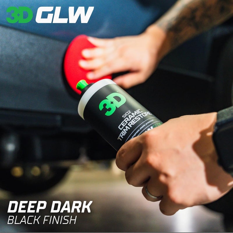 SiO2 Ceramic Trim Restore, GLW Series | Ultimate Hydrophobic Trim Reviver | SiO2 Infused Restoring, Shining, & Protecting | Restores Black Plastic & Vinyl | DIY Car Detailing | 16 oz - Image 4