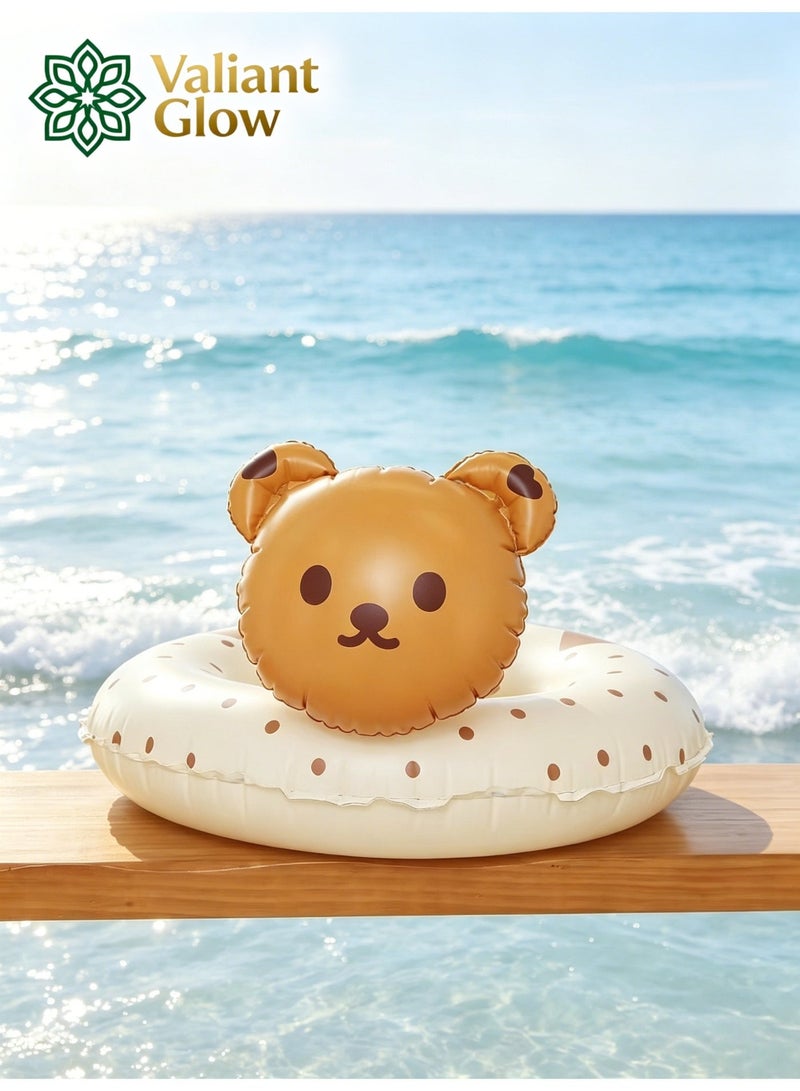 Valiant Glow Kids' Pool Float Rings | Cartoon Bear Inflatable Swimming Rings | Cute Animal Designs | Kids' Swimming Float Rafts | Suitable for Bathtubs, Beaches, Showers, and Summer Pool Parties - Image 5