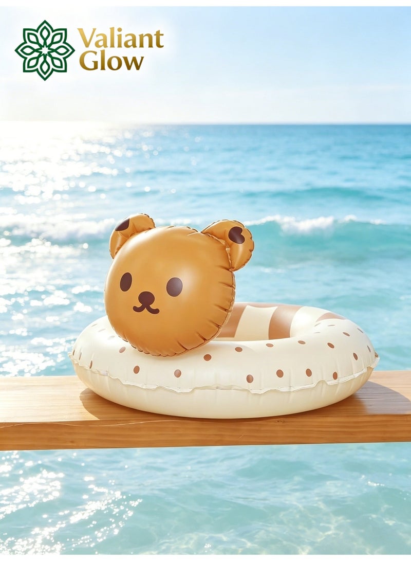 Valiant Glow Kids' Pool Float Rings | Cartoon Bear Inflatable Swimming Rings | Cute Animal Designs | Kids' Swimming Float Rafts | Suitable for Bathtubs, Beaches, Showers, and Summer Pool Parties - Image 4
