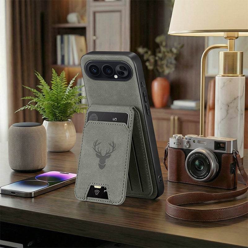 Premium Sheepskin Leather Kickstand Phone Case, Shockproof Anti-Fingerprint Matte Cover for Honor 500/400/600 Pro & Magic 7/8 Pro - Image 4