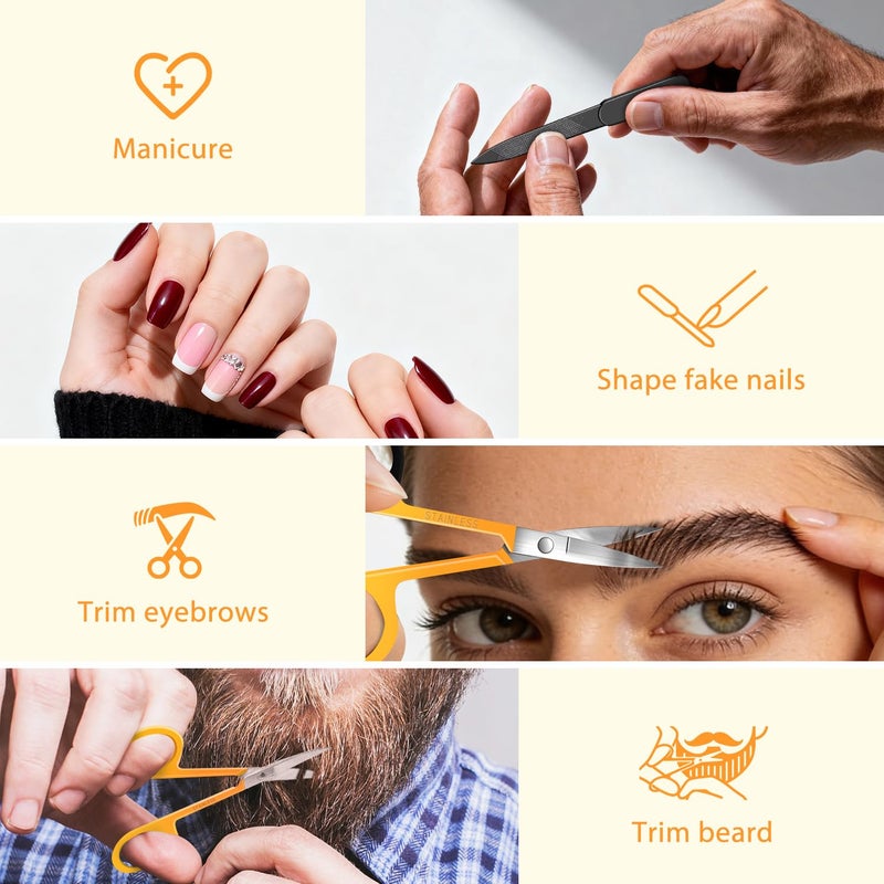 MORGLES Tweezers Set, Professional Nail Clippers and Tweezer Kit for Women and Men with Leather Travel Case, 9 Pack - Image 5
