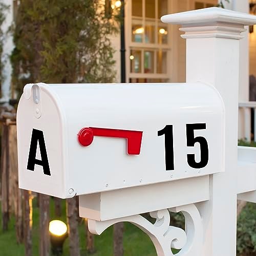 Debinolo 15 Sheets Large Self Adhesive Vinyl Letters Numbers Kit, 4 Inch Mailbox Numbers Stickers for Mailbox, Signs, Window, Door, Cars, Trucks, Home, Business, Address Number, lockers (4 Inch, Black) - Image 2
