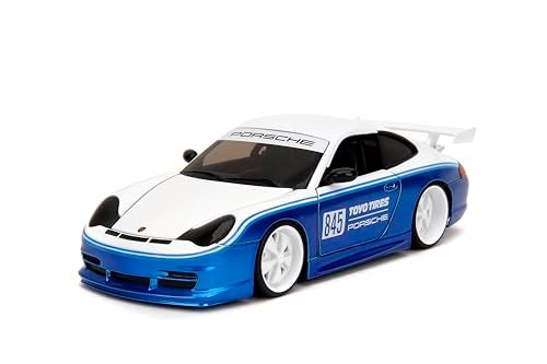 Jada HyperSpec 124 Porsche 911 GT3 RS 996 Toyo Tires DieCast Car Toys for Kids and AdultsCandy BlueWhite - Image 5