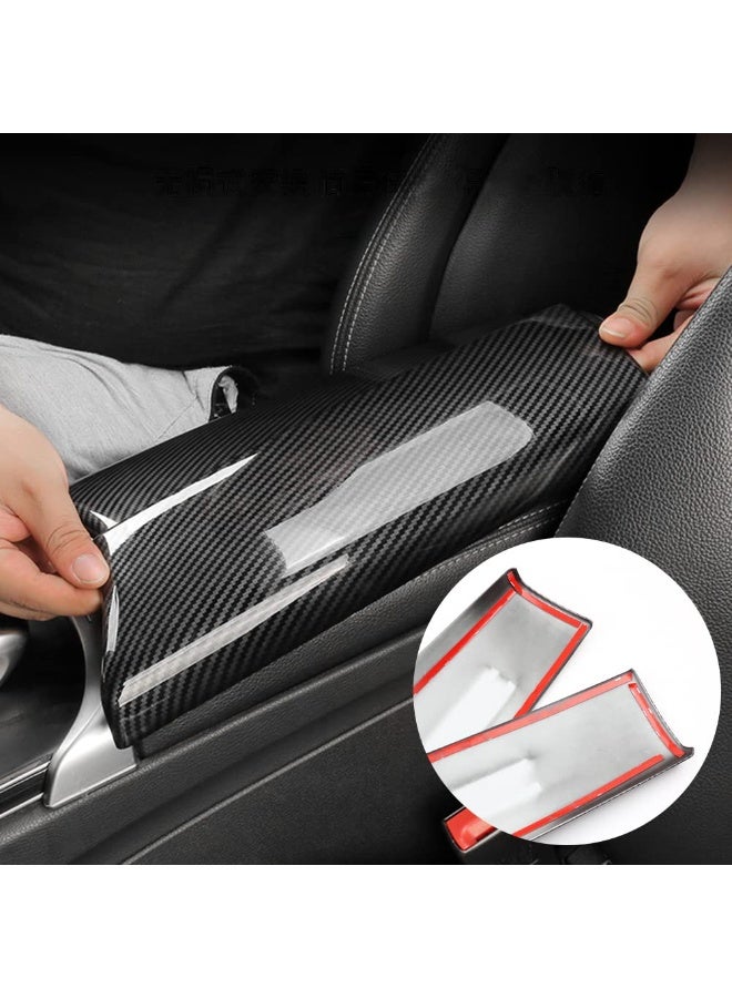KISSUN Carbon Fiber Center Console Armrest Cover for Mercedes Benz C Class W205 & GLC X253 (2015-2022) - Interior Storage Box Trim Protector - Image 5