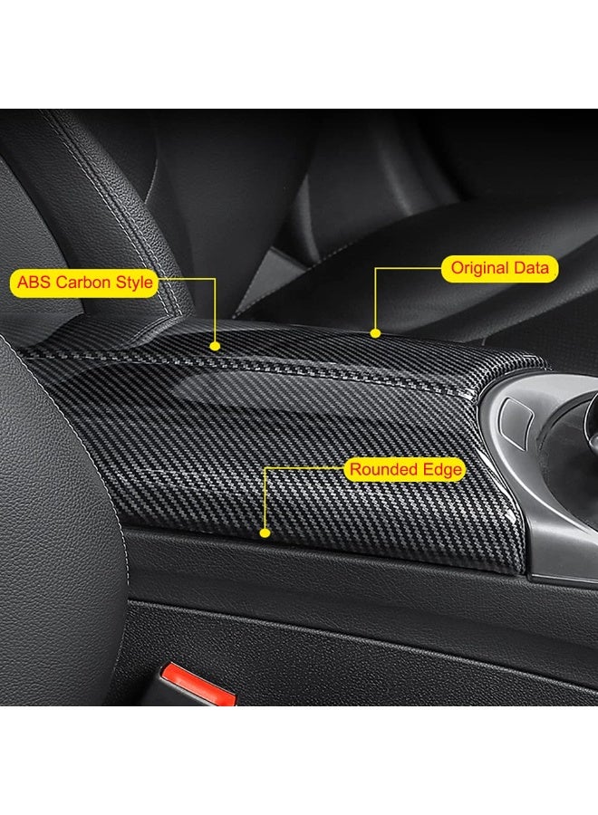 KISSUN Carbon Fiber Center Console Armrest Cover for Mercedes Benz C Class W205 & GLC X253 (2015-2022) - Interior Storage Box Trim Protector - Image 4