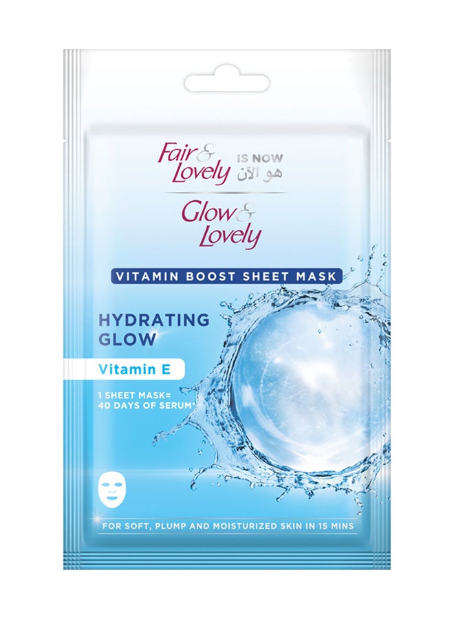 Glow & Lovely Vitamin Boost Sheet Mask For Plump Moisturized Skin Hydrating Glow 20g - Image 2