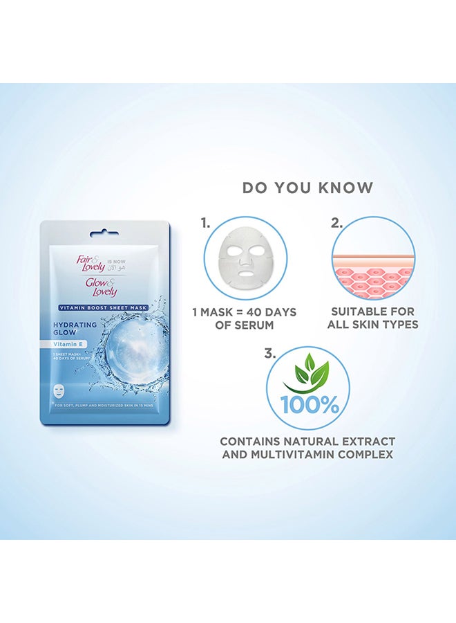 Glow & Lovely Vitamin Boost Sheet Mask For Plump Moisturized Skin Hydrating Glow 20g - Image 5