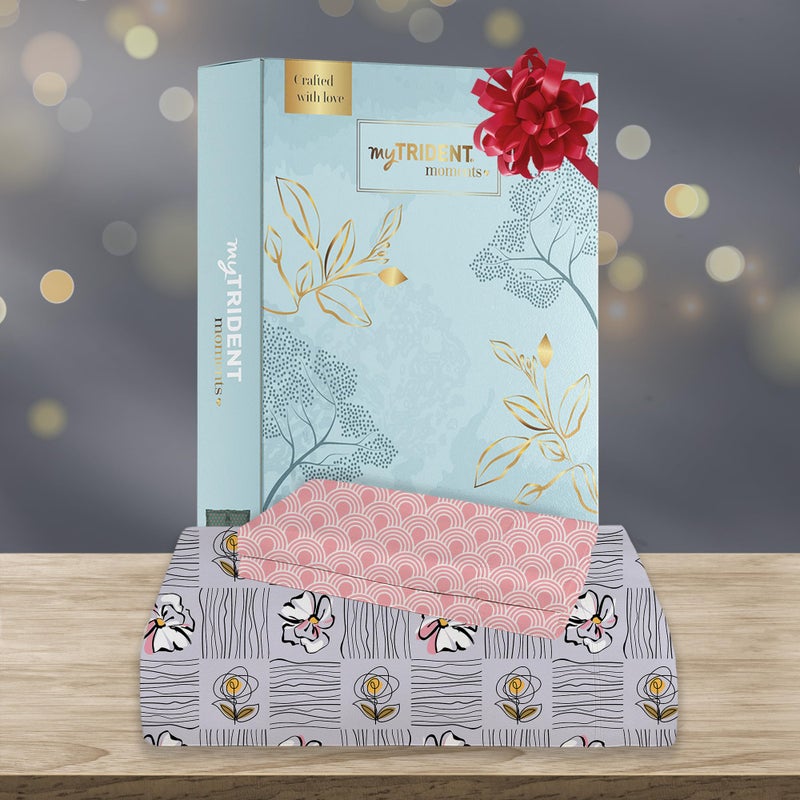 TRIDENT Bedsheet, 120 TC 100% Cotton bedsheet for Double Bed 3-Piece Set (1 Queen Bedsheet and 2 Standard Pillow Covers) Super Soft, Moments Collection - Poppy Purple - Image 1