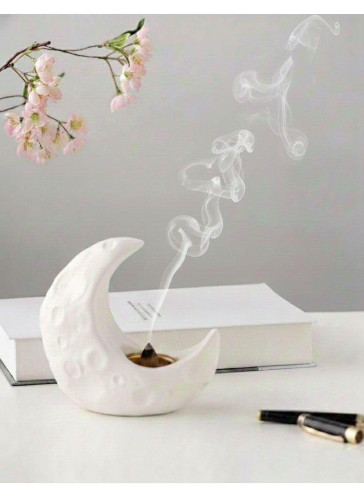 Elegant Incense Burner for Ramadan Crescent | Traditional Arabic Incense Holder | Luxurious Islamic Home & Office Decor | The Perfect Ramadan & Eid Gift | Ramadan Decorations - Image 2