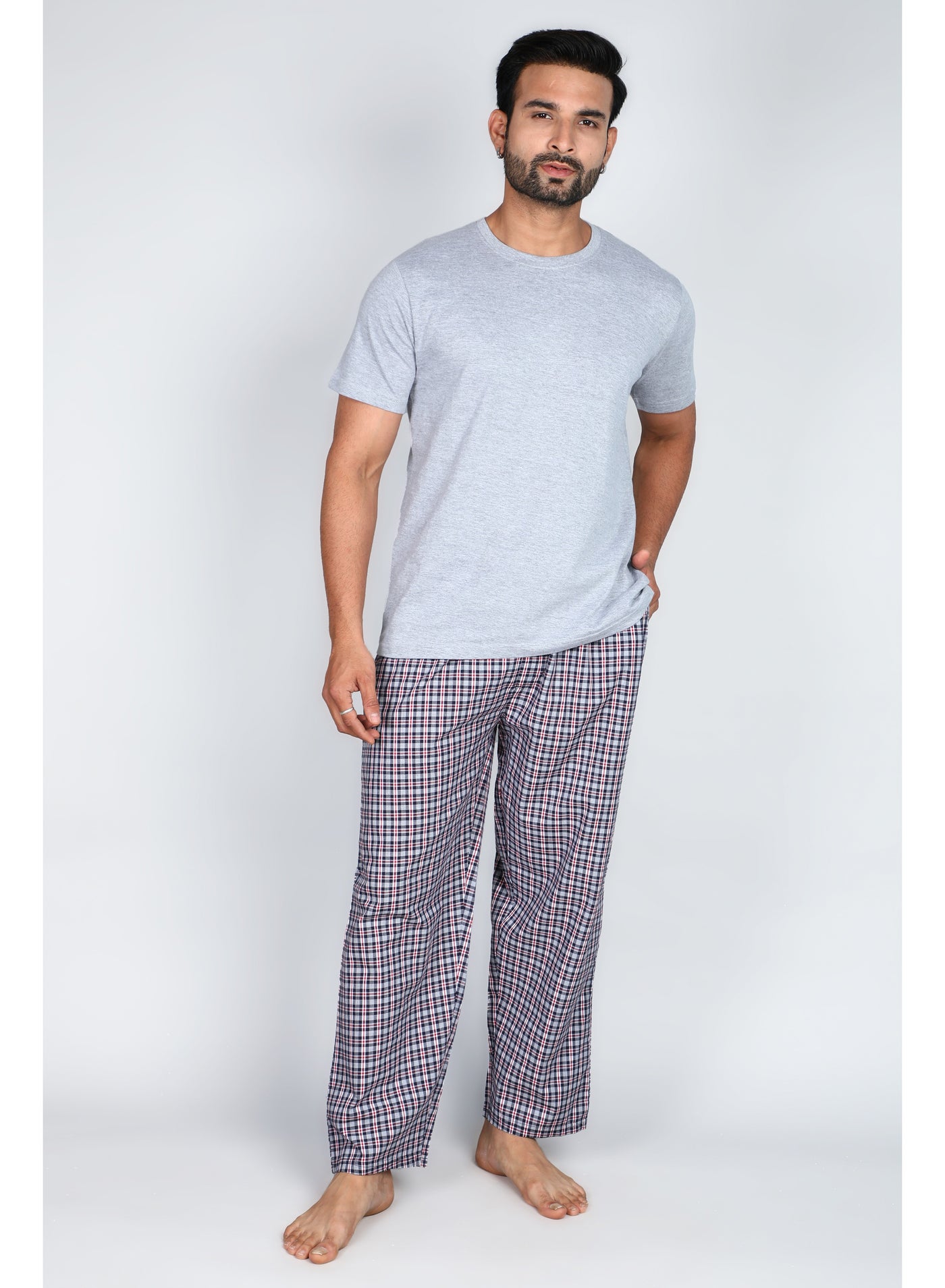 victor and jane Mens - Premium Supersoft Woven Long Pyjamas Set
