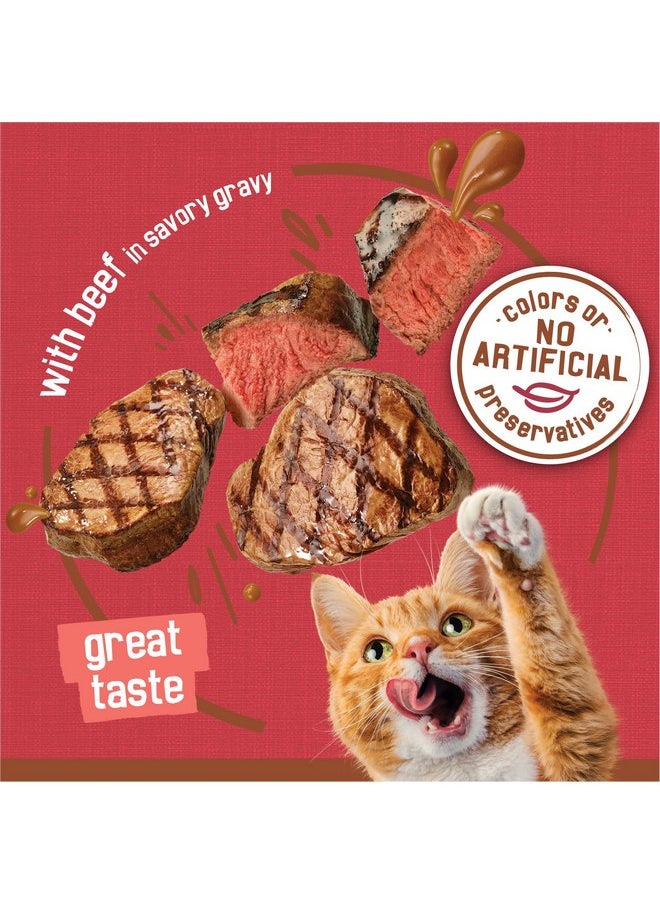 فريسكس طعام القطط الرطب Purina Friskies Extra Gravy Chunky With Beef in Savory Gravy - (عبوة من 24 علبة) 5.5 أونصة  - Image 4