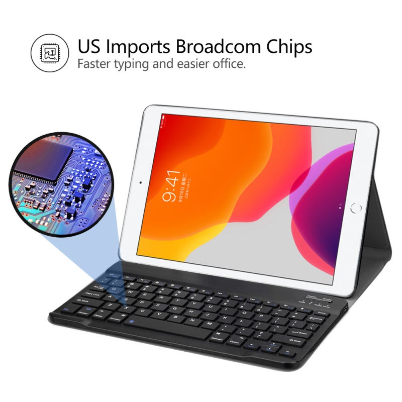 Bluetooth Keyboard: 10m BT 3.0 Range, Slim Portable Design - Magnetic Adsorption Wireless Keyboard with Scissor Switch, Protective Case for Office & On-the-Go Use - Image 4